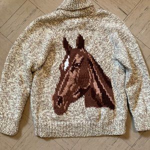 vintage handmade horse sweater